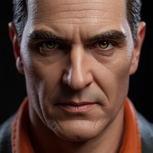 Close no rosto e detalhes 3d